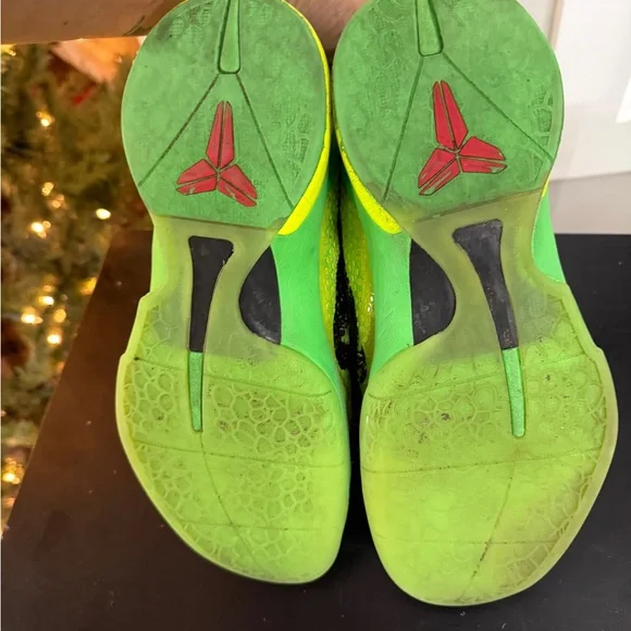 Kids Lime Green and Red Sneakers - Picture 5 of 6